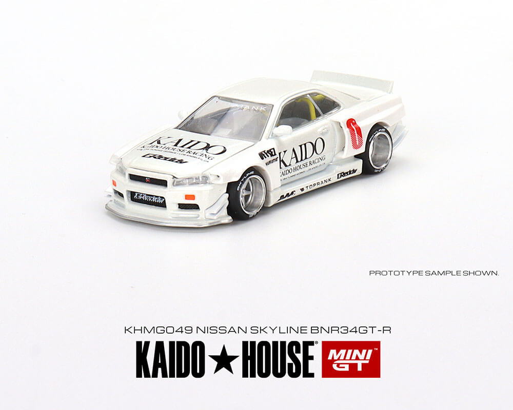 *Preorder* Mini GT x Kaido House Nissan GTR R34 - White